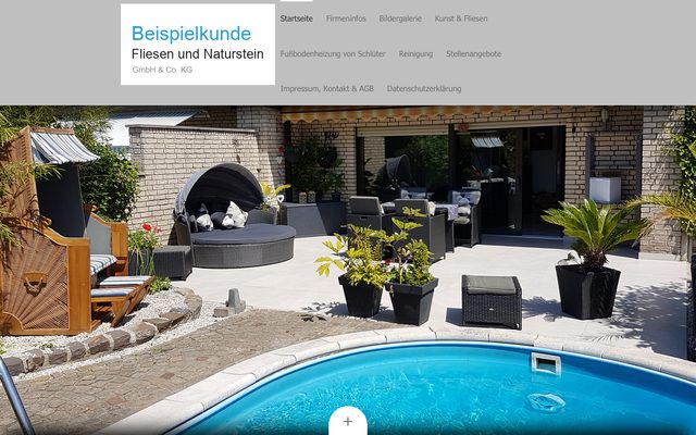 Beispielkunde Fliesen und Naturstein, Stand vor dem Neubau